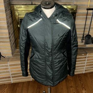 Women’s Zella Forrest Green Parka Zip/Button Size Medium